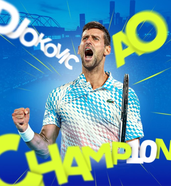 Pe ce poziție din clasamentul ATP se află Novak Djokovic după ce a câștigat Australian Open 2023?