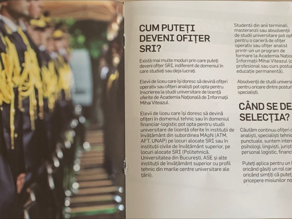 SRI caută candidați. Ce criterii trebuie să îndeplinească: „Suntem interesați în a selecta psihologi, lingviști, juriști“