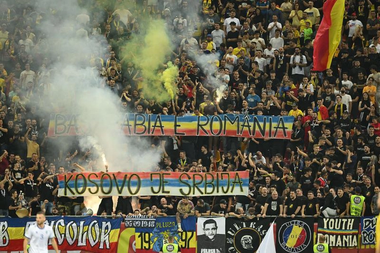 UEFA a dat verdictul după incidentele de la meciul România – Kosovo. Ce sancțiuni primește FRF
