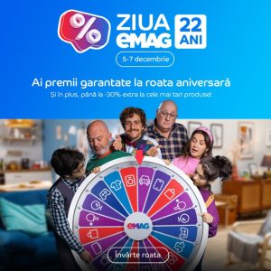 eMAG aniversează 22 de ani și toată lumea câștigă