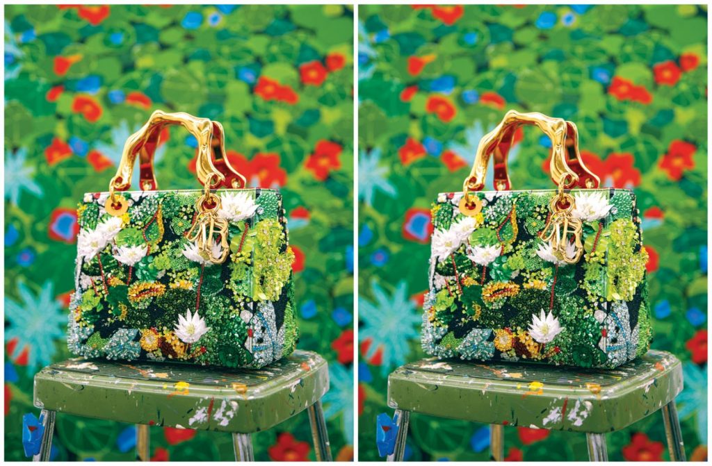 Hilary Pecis transformă celebra Lady Dior Bag. Un artist român a recreat geanta cu modele tradiționale